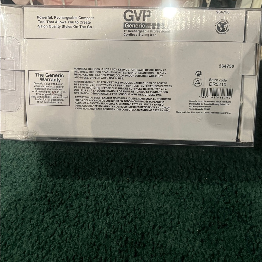 BNIB-GVP Rechargeable Cordless Styling Iron - Picture 3 of 5